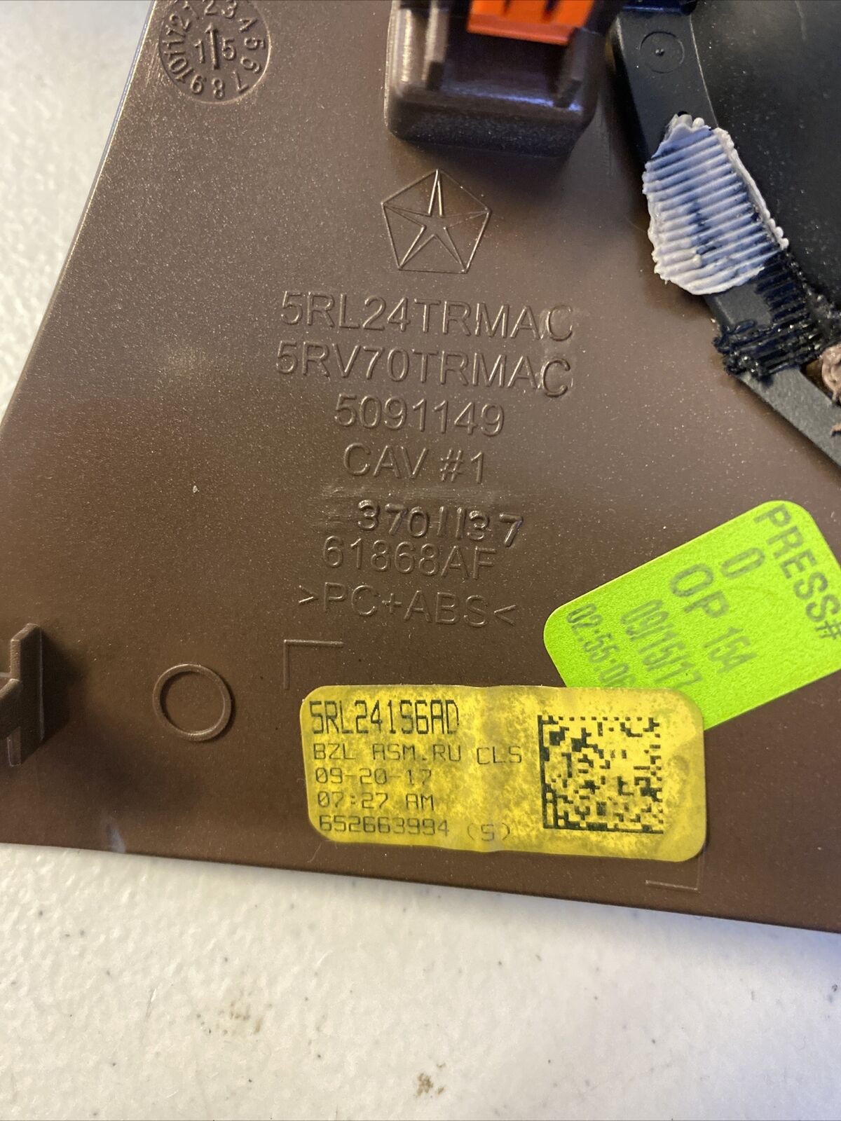 18-23 Chrysler Pacifica. Used OEM dashboard trim-cluster cover (5RL24TRMAC).