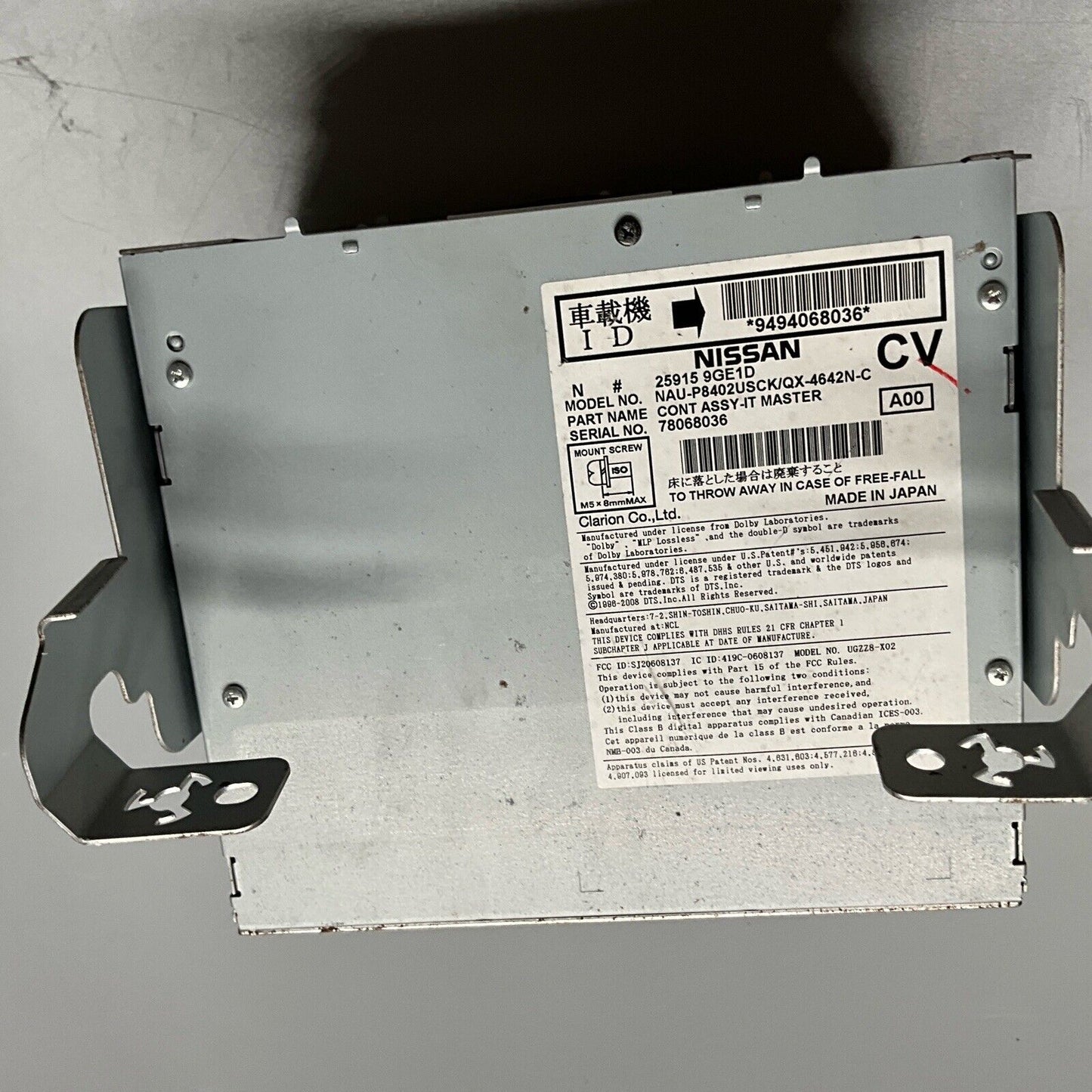 Radio Receiver AM FM Stereo CD Navigation Fits 17-19 370Z 259159GE1D